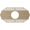 Ekena Millwork Chrysler Wood Fretwork Pierced Ceiling Medallion, Birch, 30"W x 15"H x 7 7/8"ID x 1/4"T CMWP30X15X0250CSBI - alternate 2